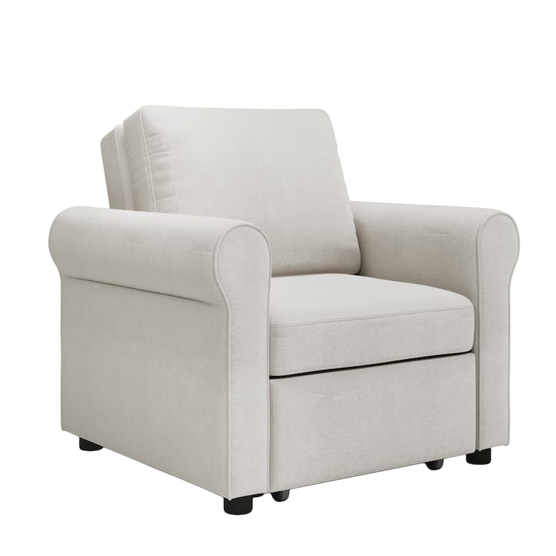 Livingroom Accent Chair 3-in-1 Convertible Sleeper Sofa Chairs Bed Arm Chairs Pull-out Sofa Lounge Chairs Adjust Backrest Chaise