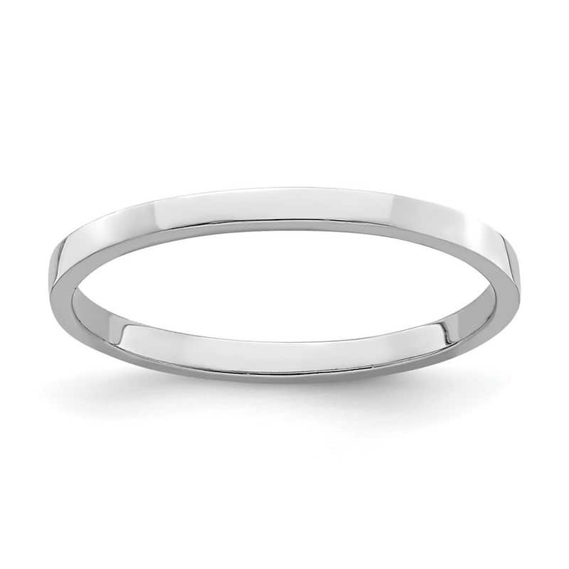 Curata 14 karat White Gold High Polish [size 3] Toe Ring
