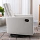 preview thumbnail 6 of 49, Roomfitters Modern Upholstered Rocker Nursery Chair, Plush Seating Glider Swivel Recliner Chair, Beige