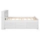preview thumbnail 12 of 26, Full Platform Bed with Storage Headboard, USB, Twin Size Trundle and 3-Drawers, White