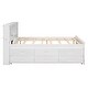 preview thumbnail 12 of 14, Full Size Platform Bed with Multi-functional Headboard, USB Ports, Twin Trundle, and 3 Storage Drawers