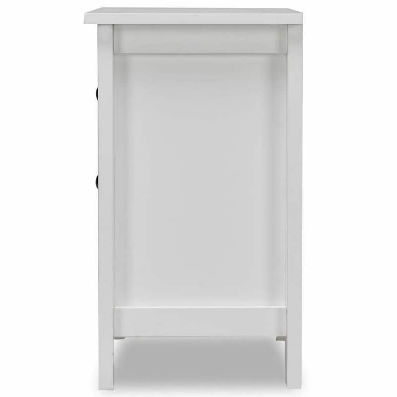 Costway 1PC/2PCS Nightstand End Beside Sofa Table w/ 3 Drawers Bedroom