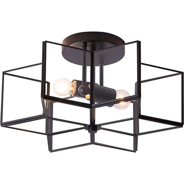 2 light semi flush mount ceiling light fixture star style ceiling lamp