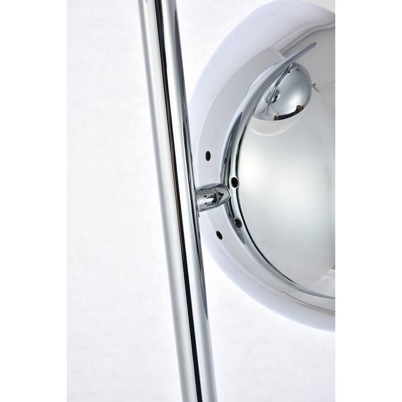2-Light Floor Lamp with Frosted White Glass
