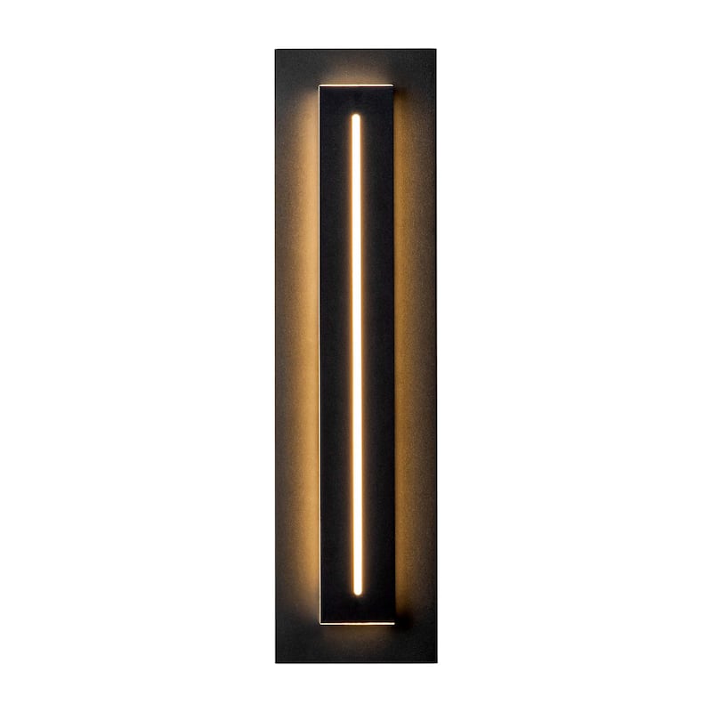 Calvin 1-Light Black LED IP54 Waterproof Aluminum Acrylic Outdoor Wall Light - 17.9 in. H x 4.7 in. W x 2 in. D