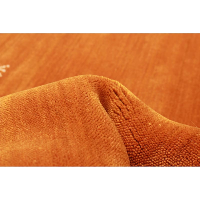 Kashkuli Gabbeh Burnt Orange Rug 3'11" x 3'11" - 3'11 x 3'11