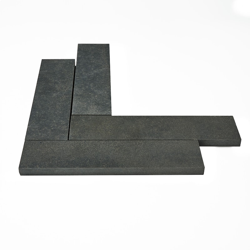 Vulcan Black 2" x 8" Herringbone Honed Mosaic Tile
