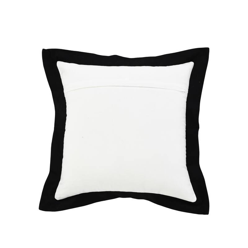 20" Black and White Throw Pillow