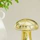 preview thumbnail 10 of 8, Alloya Mushroom Decorative Accent Metal Tabletop Sculpture Nature Figure - Gold or Silver