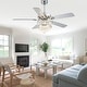 preview thumbnail 4 of 20, Oaks Aura 52in. Luxury Modern Crystal Ceiling Fan with Lights and Remote, 6 Speeds DC Motor Reversible Chandelier Ceiling Fan