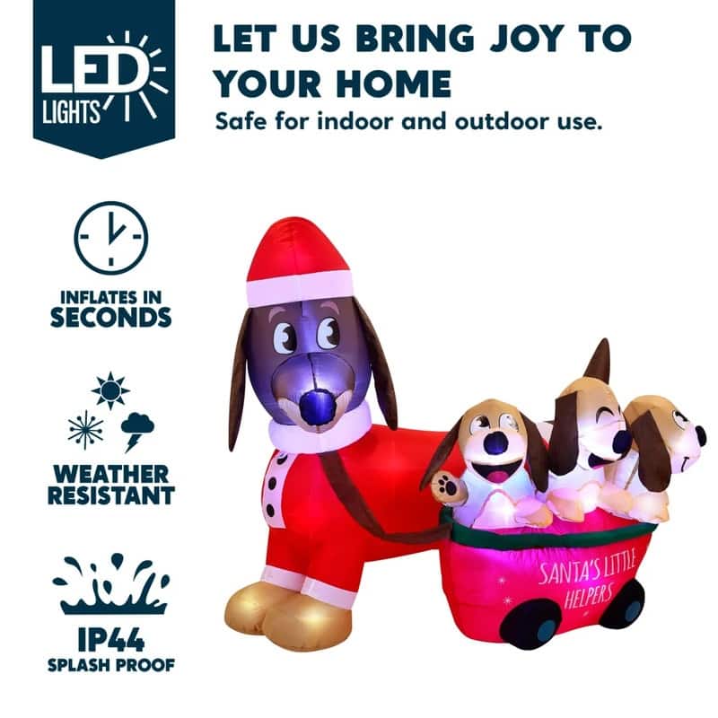 Cheerful Christmas Puppy Inflatable
