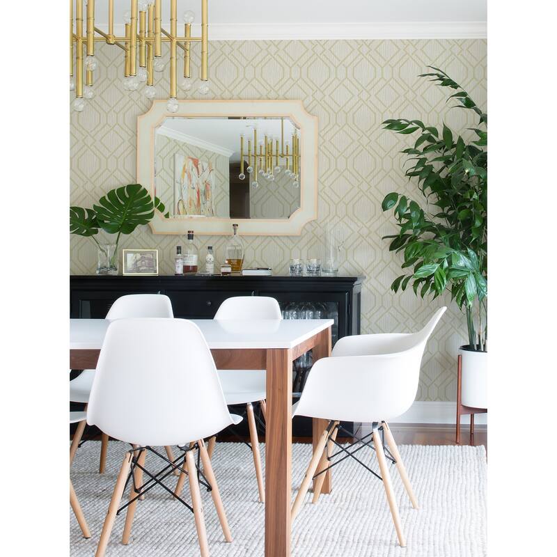 Advantage Frege Gold Trellis Wallpaper