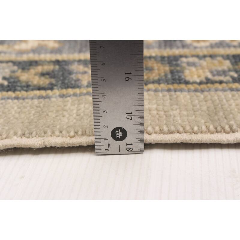 ECARPETGALLERY Hand-knotted Oushak Light Grey Wool Rug - 8'1 x 9'11