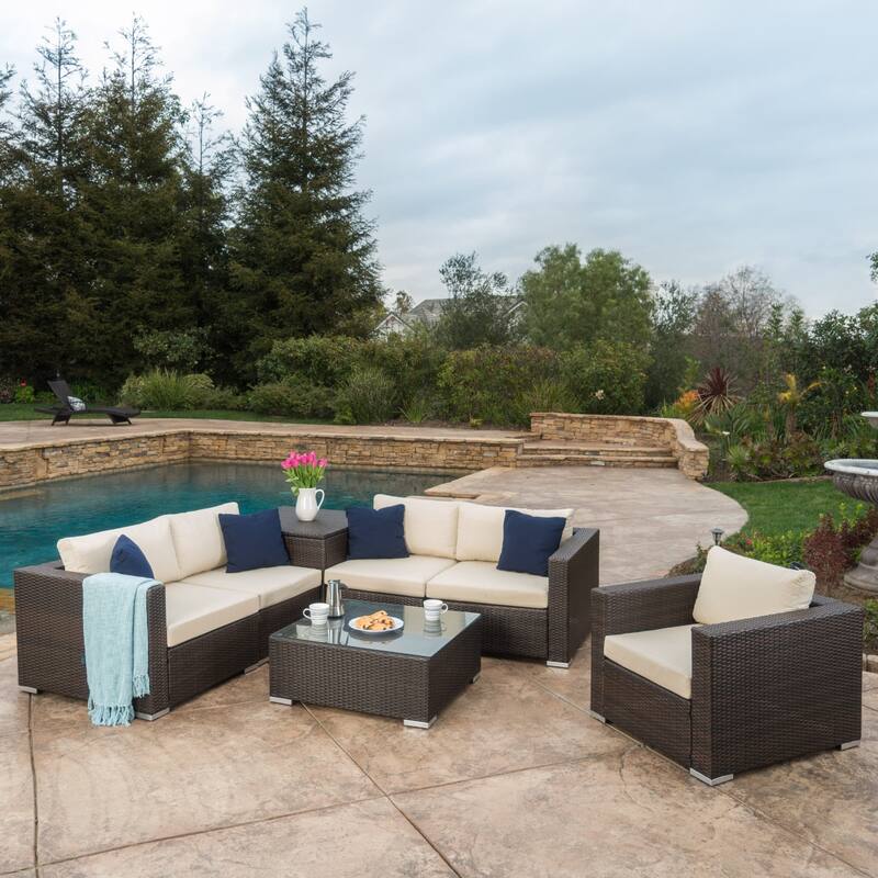 Santa Rosa Outdoor 7-piece Sectional Sofa by Christopher Knight Home