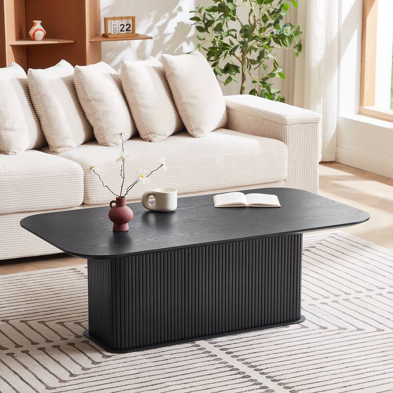 Coffee Table Oak Wood Surface And Metel Feet