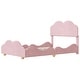preview thumbnail 23 of 52, Velvet Upholstered Platform Bed with Cloud Shaped Slats