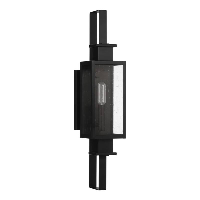 Ascott 1-Light Outdoor Wall Lantern in Matte Black - Matte Black
