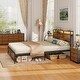 preview thumbnail 6 of 5, Queen Size Metal Industrial Bed Frame with LED & USB Ports