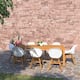 Option Light Wood Finish and White Chairs