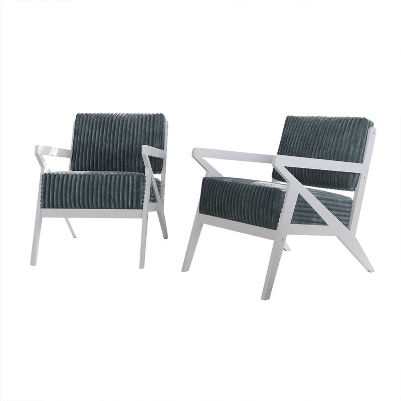 CraftPorch 2 Pieces Chic Modern Velvet Upholstered Chair