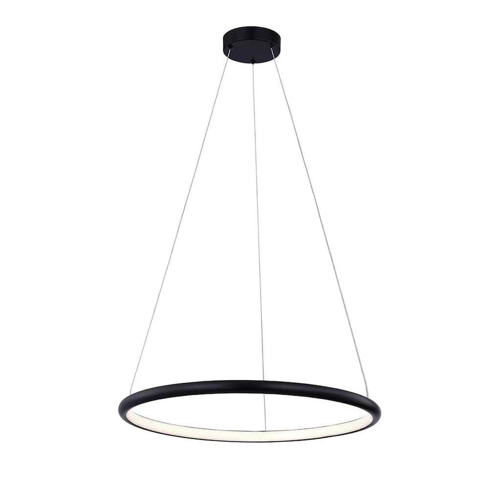 Justice Design Group Circola 25" LED Ring Pendant - Matte Black Finish