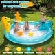 preview thumbnail 6 of 8, Gymax Inflatable Play Center w/Slide Seahorse-shaped Sprinkle for - Multi-colored