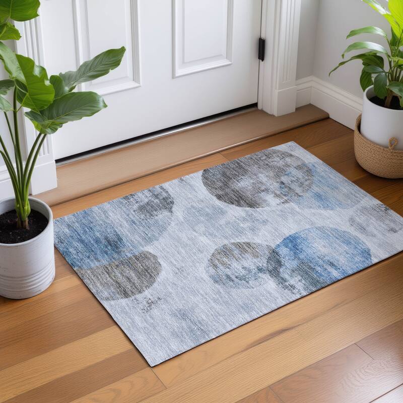 Machine Washable Indoor/ Outdoor Contemporary Micha Chantille Rug