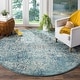 preview thumbnail 132 of 154, SAFAVIEH Evoke Quinn Vintage Distressed Rug 5'1" x 5'1" Round - Blue/Ivory