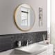 Neutypechic Modern Thin Frame Wall-Mounted Vanity Round Mirror