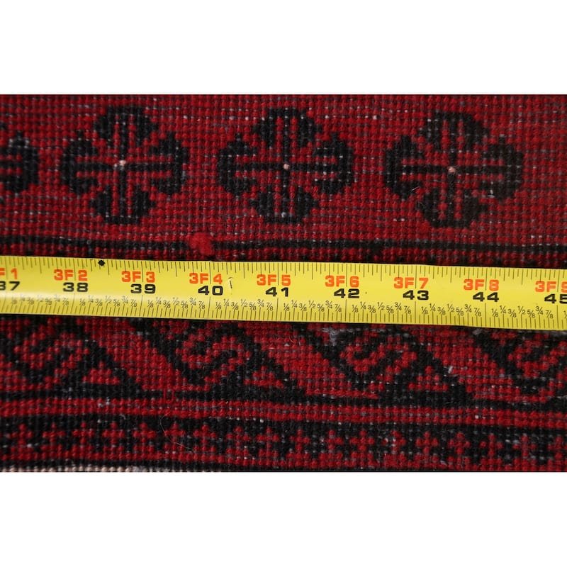 Geometric Traditional Balouch Persian Area Rug Handmade Wool Carpet - 3'2" x 6'4"