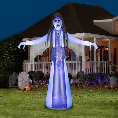Animated Lightshow Airblown-Mixed Media-Waist Turning-ShortCircuit-Female Ghoul-Giant (Black Light)