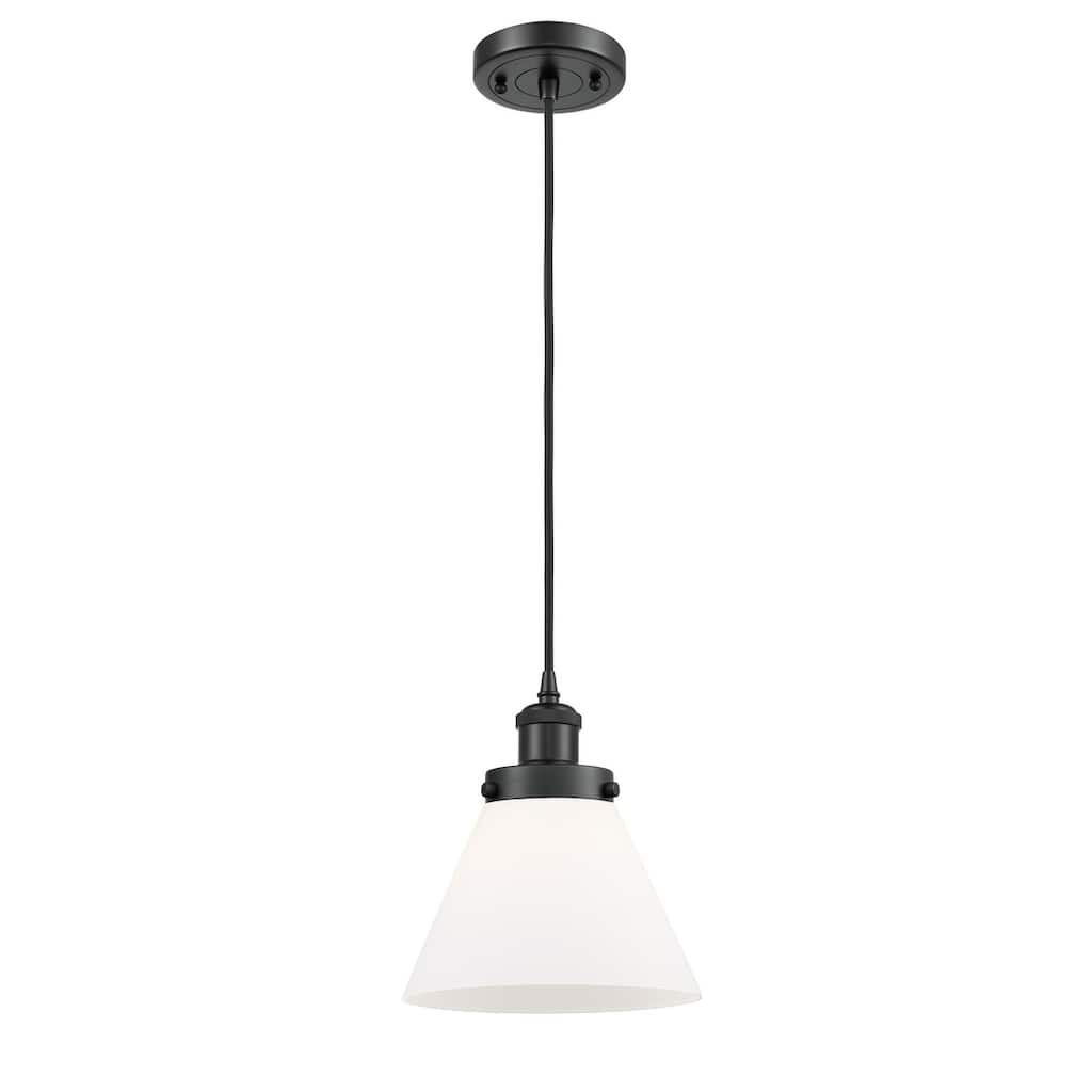 Innovations Lighting Large Cone 8" Wide Mini Pendant - Cord Hung