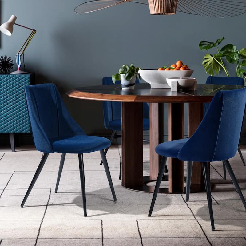 HomyLin Set of 2 Velvet Side Chair for Dining Room Home Kitchen