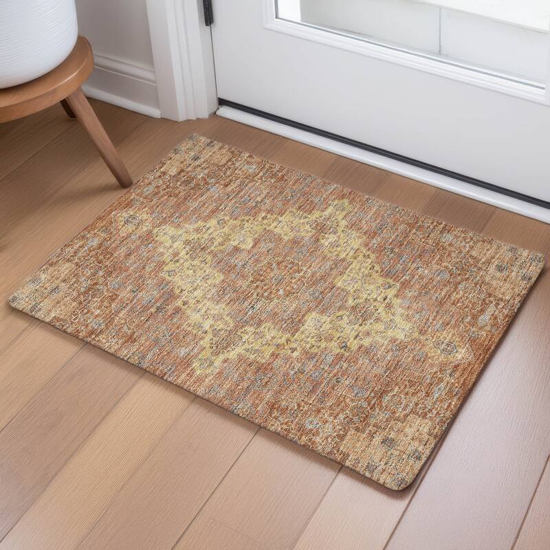 Machine Washable Indoor/ Outdoor Traditional Karachy Chantille Rug