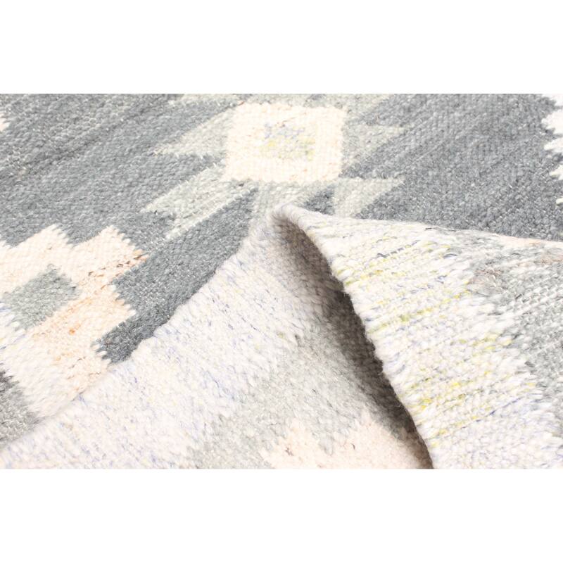 ECARPETGALLERY Flat-Weave Ankara FW Dark Grey Wool Kilim - 5'0 x 8'4