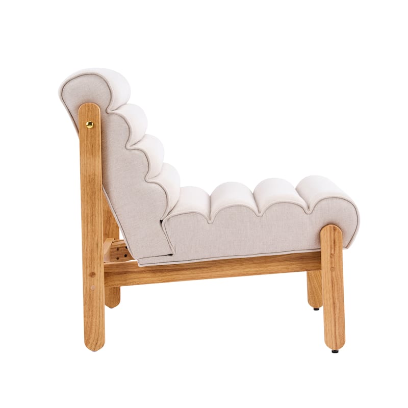 Scott Living - Modern Upholstered Accent Chair with Plush Layered Cushion & Solid Wood Frame - 25.75"W