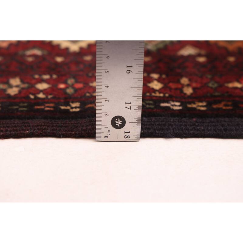 ECARPETGALLERY Hand-knotted Teimani Dark Red Wool Rug - 3'8 x 5'11