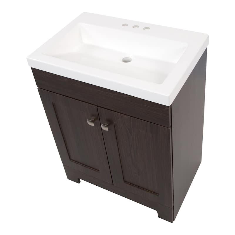 Wharton 24" 2-Door Bathroom Vanity With White Sink Top