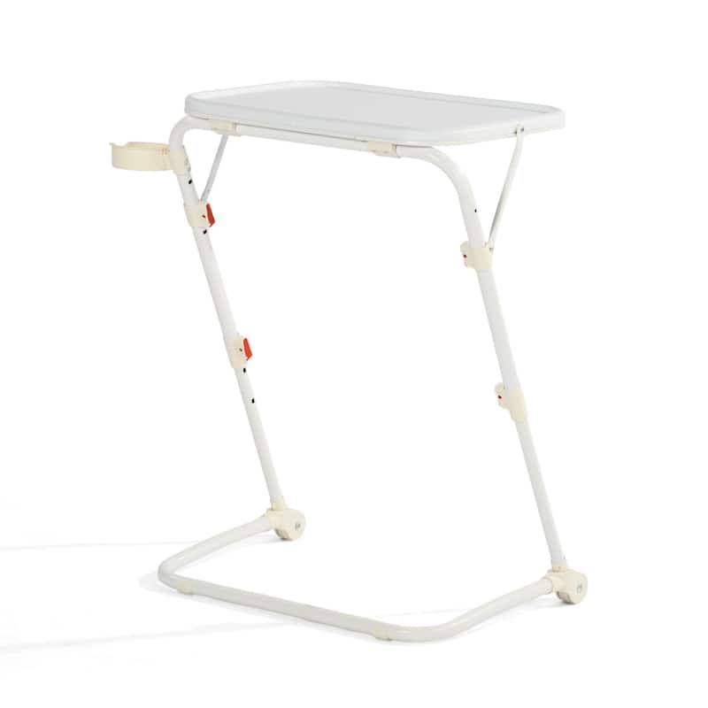 TV Tray Table Desk with Cup Holder Adjustable Folding for Home, Office,Foldable, Portable, Stable, Llghtwelght, Storage