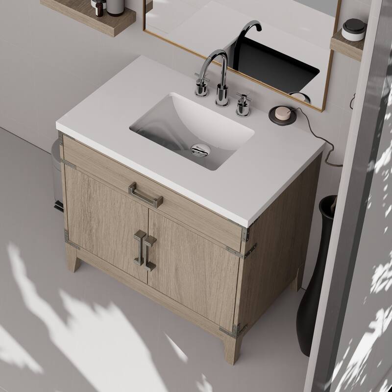 Laurel Bath Vanity with Quartz Top and Sink