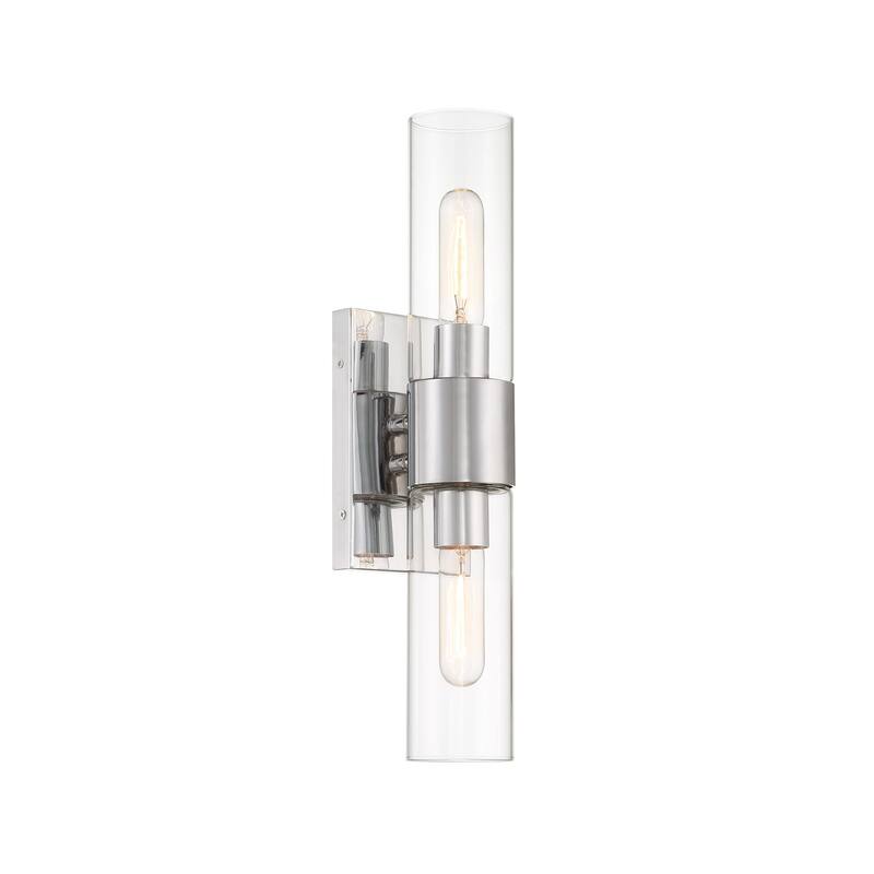 Anton 17.5 in. 2-Light Chrome Transitional Wall Sconce Light