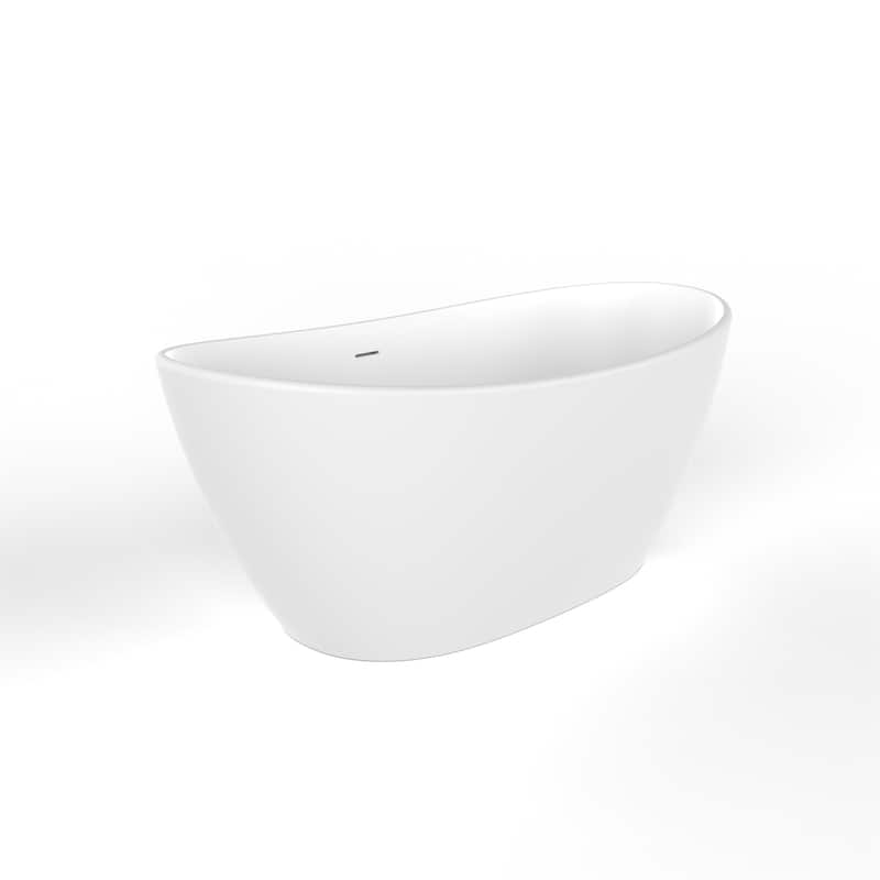 61 Inch Small Size Artificial Stone Solid Surface Freestanding Bathroom Bathtub