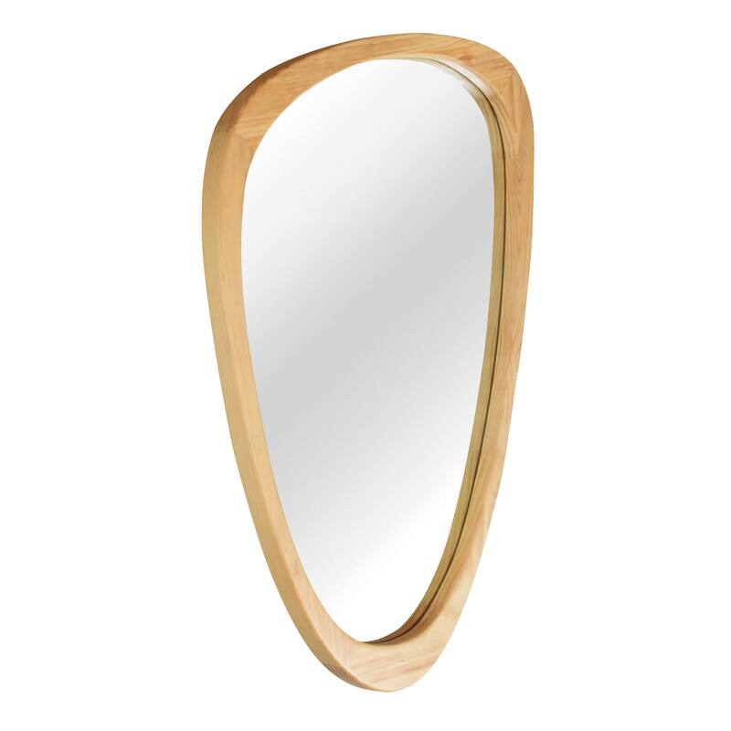 Irregular Solid Wood Frame Decorative Mirror