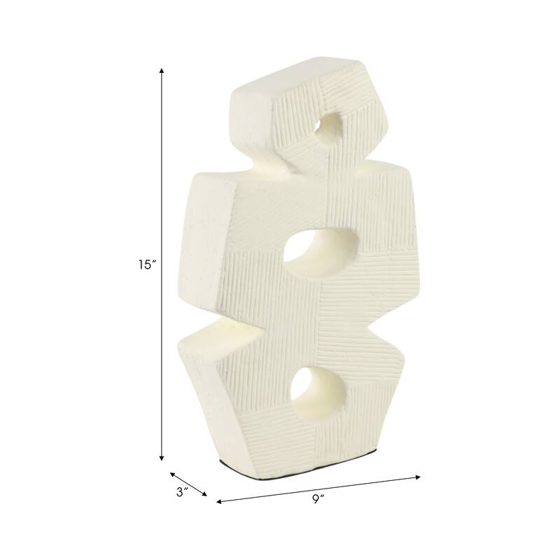 Pottery Modern Glam Abstract Sculpture Textured Geometric Design