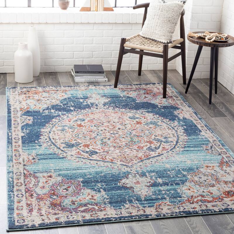 Gabbie Distressed Medallion Area Rug