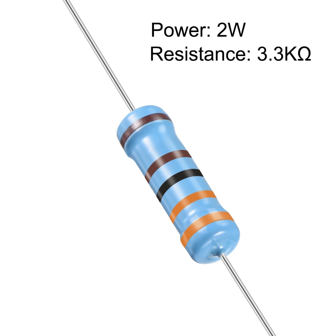 Resistor 3.3 Ohm 2 W Resistor de película de metal Lote de 5 Resistor 3.3 Ohm 2 W Resistor de película de metal Lote de 5