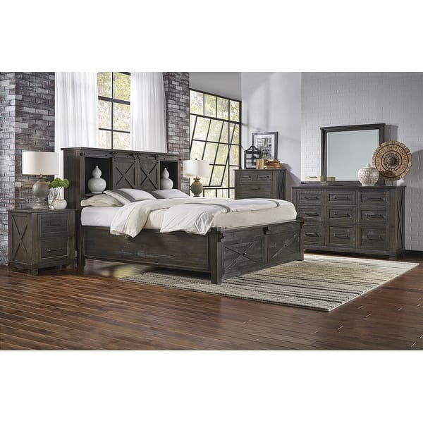 slide 2 of 20, Simply Solid Sharla Solid Wood 6-piece Storage Bedroom Collection King