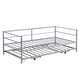 preview thumbnail 17 of 24, Twin Size Metal Daybed wAdjustable Trundle,Daybed Frame,Pop Up Trundle