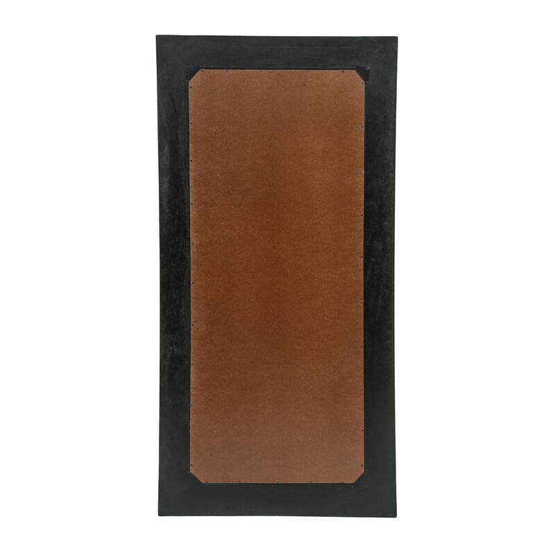 Roomfitters Large Full Length Floor Mirror, Rustic Farmhouse Standing Leaner Wood Frame for Living Spaces, Black+Brown