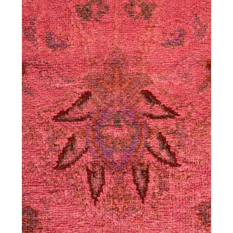 Overdyed One-of-a-Kind Hand-Knotted Area Rug - Pink - 3' 2" x 5' 3"